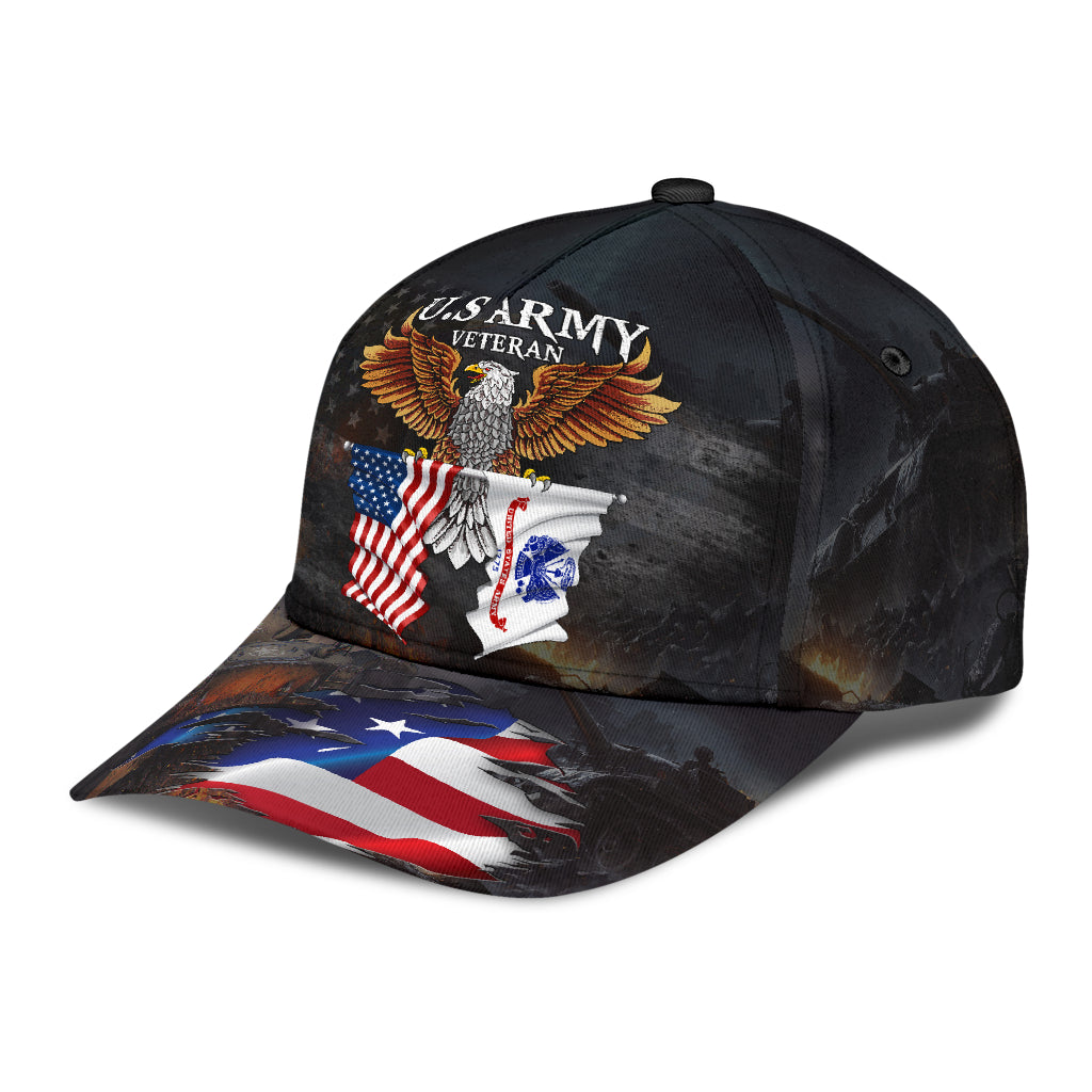 US Army Veteran American Flag Eagle Classic Cap