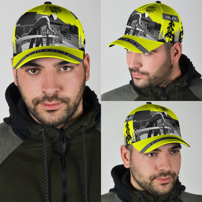 Personalized Name Carpenter Classic Cap Yellow Neon