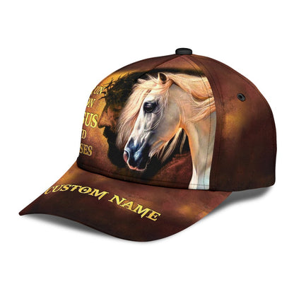 Personalized Name Rodeo Classic Cap Runs On Jesus And Horses Ver 4