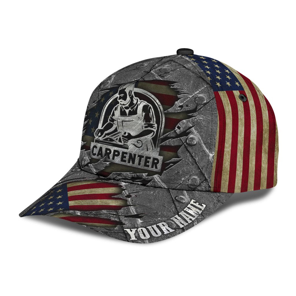 Personalized Name American Carpenter Classic Cap