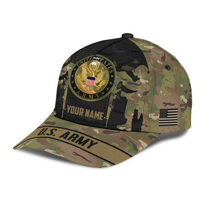 US Army Veteran Personalized Name Classic Cap