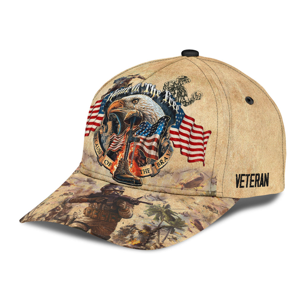 Eagle US Army Veteran Home of The Free Because of The Brave Classic Cap