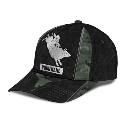 Personalized Name Rodeo Classic Cap Green Camo