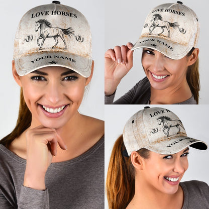 Personalized Name Horse Classic Cap