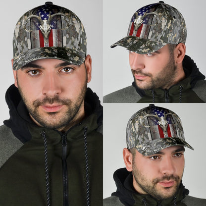 Personalized Name Hunting Classic Cap Skull