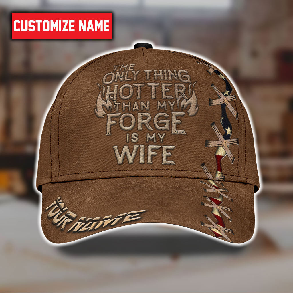 Personalized Name Blacksmith Classic Cap Hotter Than My Forge