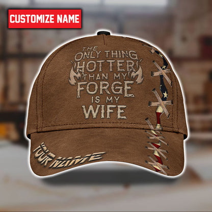Personalized Name Blacksmith Classic Cap Hotter Than My Forge