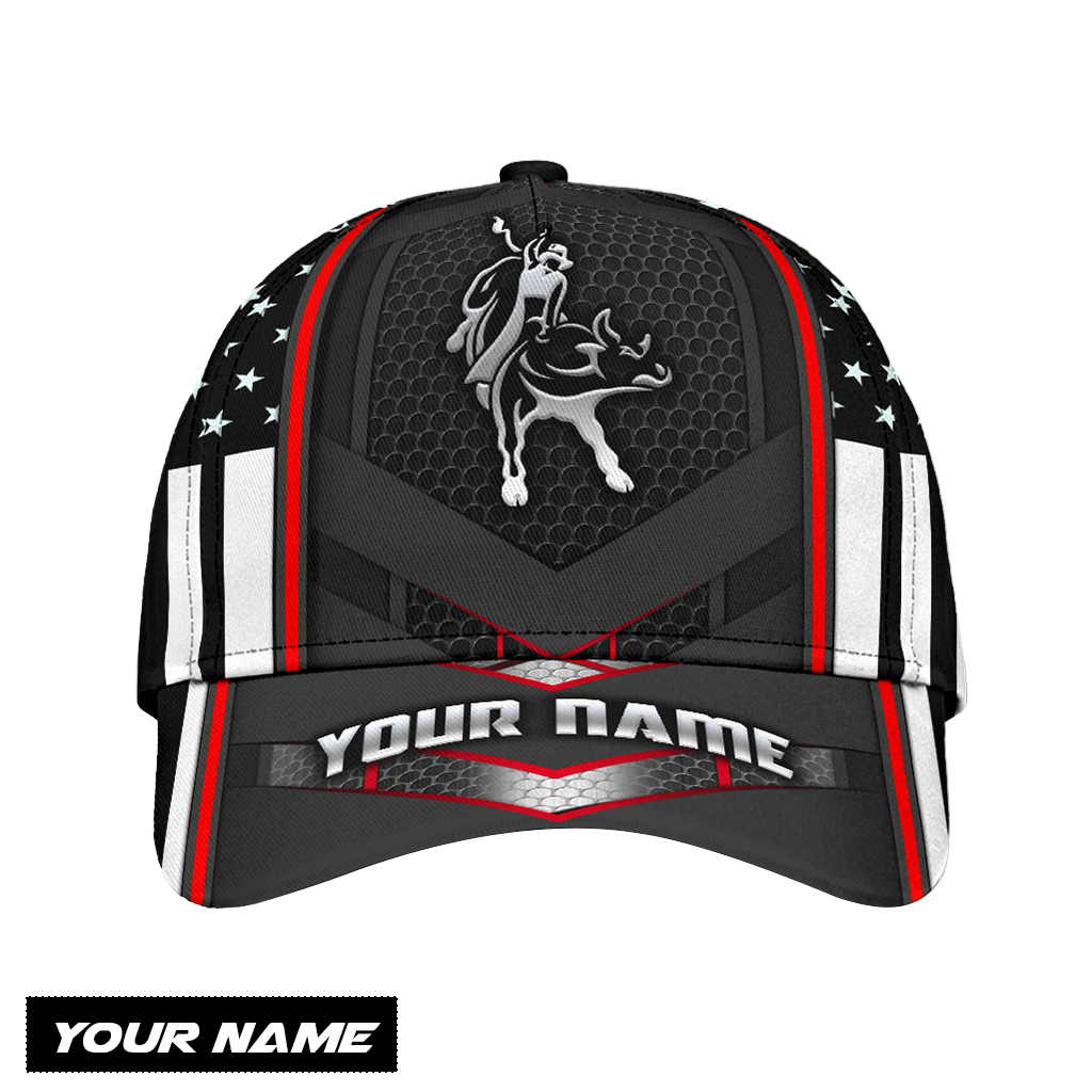 Personalized Name Bull Riding Classic Cap American Bull Rider Ver 4
