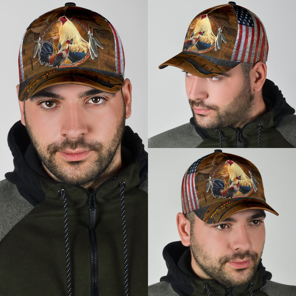 Personalized American Rooster 3D Printed Cap