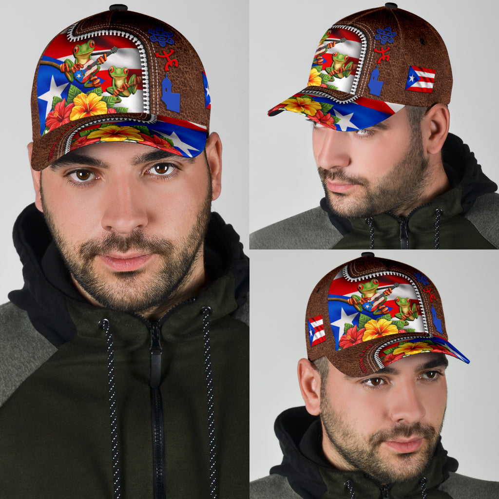 Customize Name Coquí Puerto Rico Classic Cap