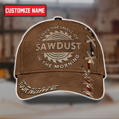 Personalized Name Carpenter Classic Cap Love The Smell Of Sawdust