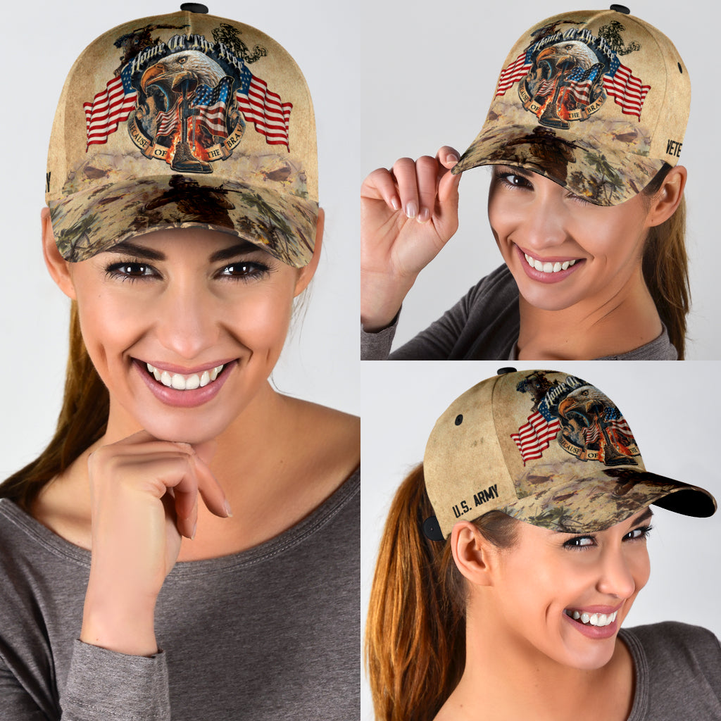 Eagle US Army Veteran Home of The Free Because of The Brave Classic Cap