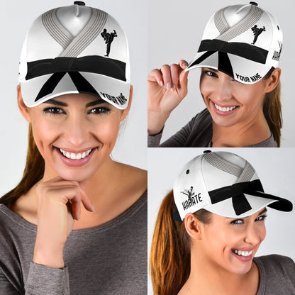 Customize Name Karate Classic Cap For Men And Women