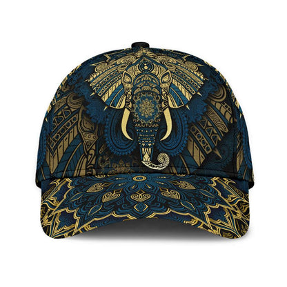 Elephant Royal Mandala Premium 3D All Over Printed Cap