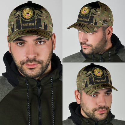 US Army Veteran Personalized Name Classic Cap