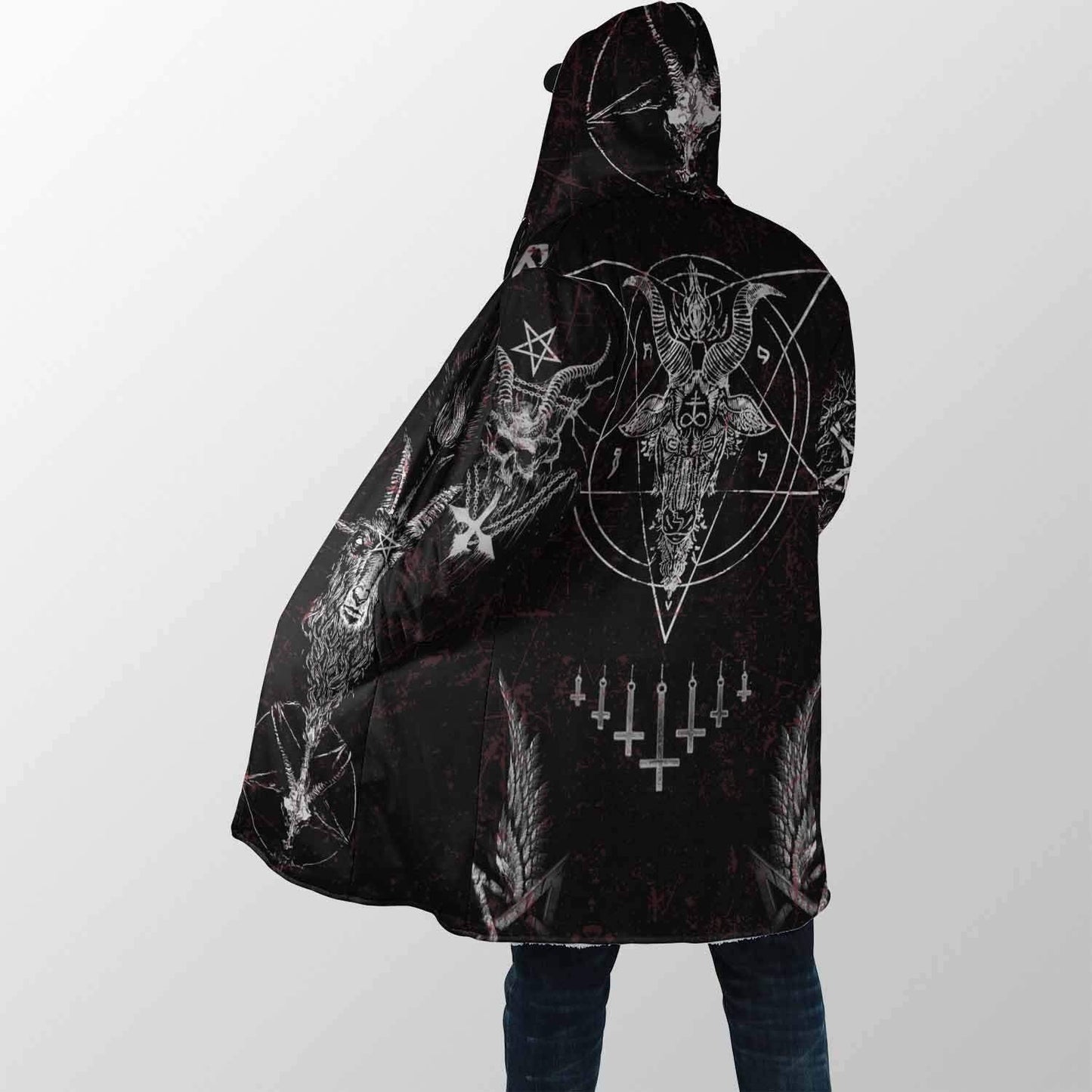 Satanic Dream Coat - Plus Size Cloak (No-Bag) MP751 - Amaze Style™-Apparel