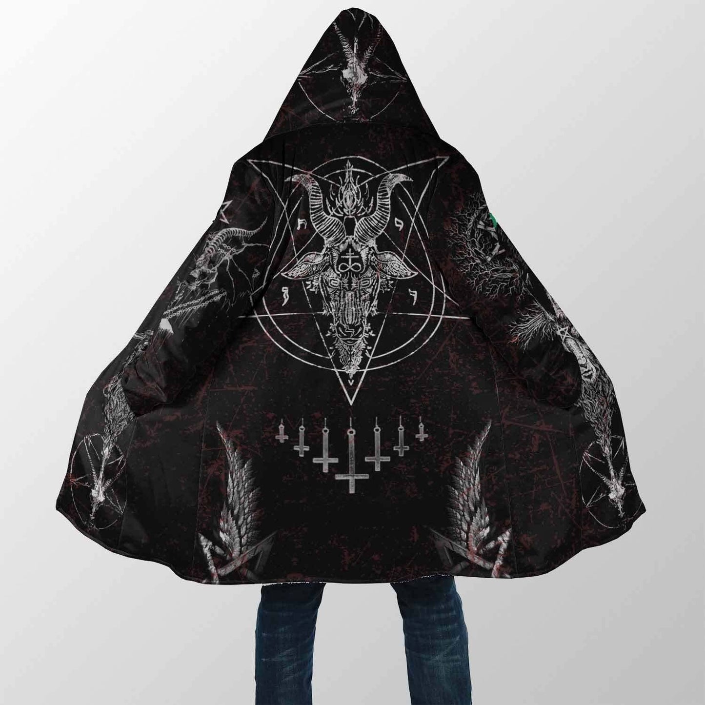Satanic Dream Coat - Plus Size Cloak (No-Bag) MP751 - Amaze Style™-Apparel