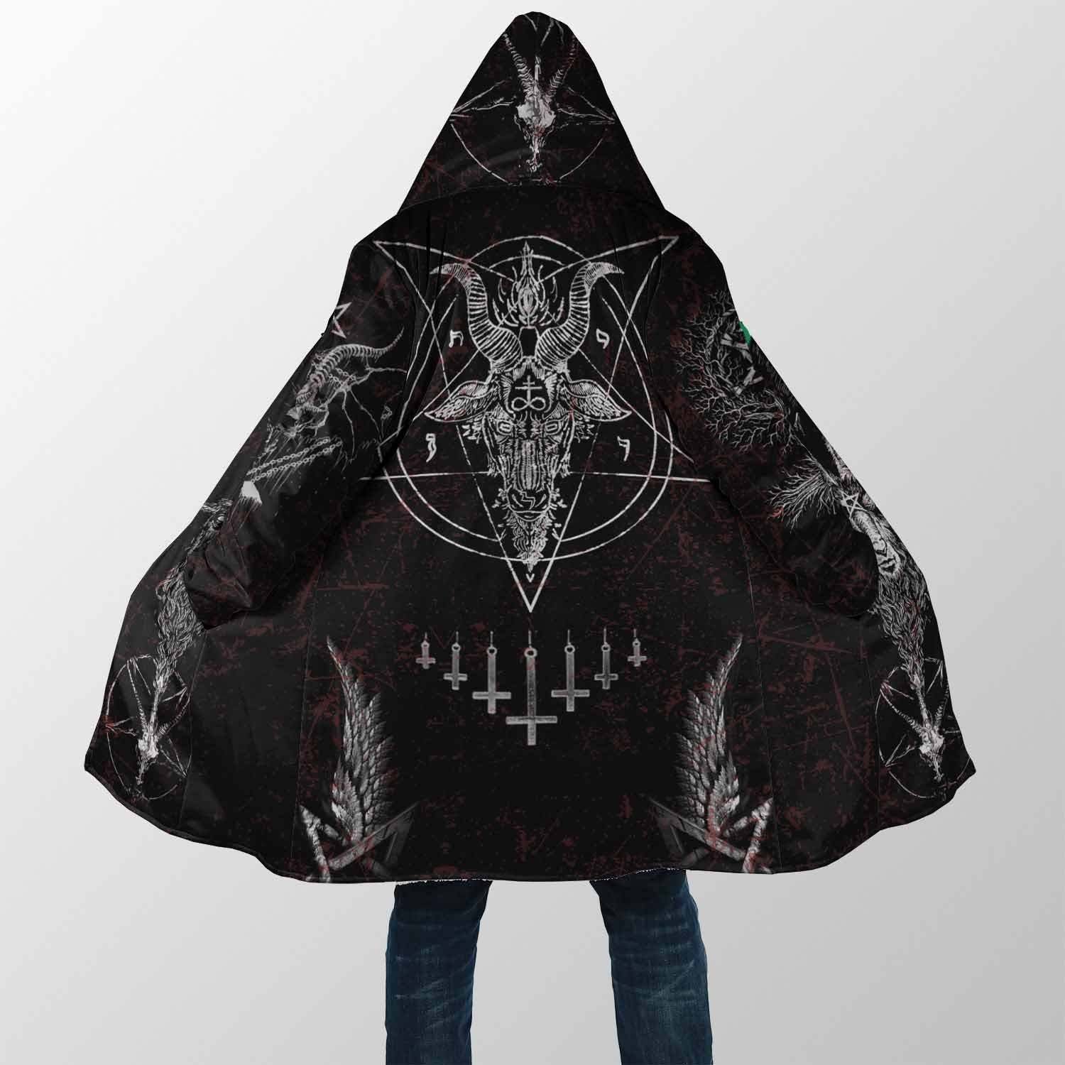 Satanic Dream Coat - Plus Size Cloak (No-Bag) MP751 - Amaze Style™-Apparel