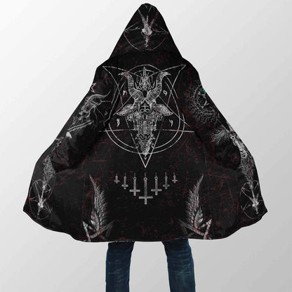 Satanic Dream Coat - Plus Size Cloak (No-Bag) MP751 - Amaze Style™-Apparel