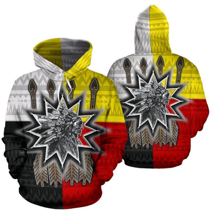Native America Chief Zip Hoodie PL113 - Amaze Style™-Apparel