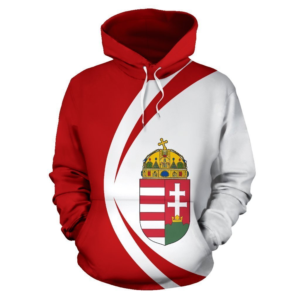 Hungary Coat Of Arms Zip Up Hoodie - Circle Style - Amaze Style™-Apparel