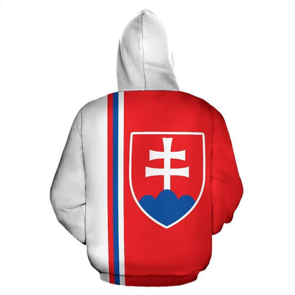 Slovakia All Over Hoodie Straight Version - Amaze Style™-Apparel