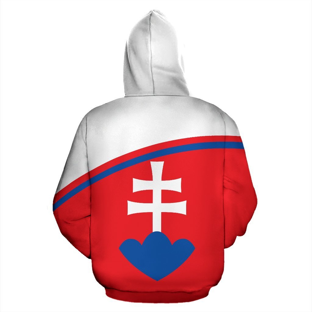 Slovakia All Over Hoodie Curve Version - Amaze Style™-Apparel