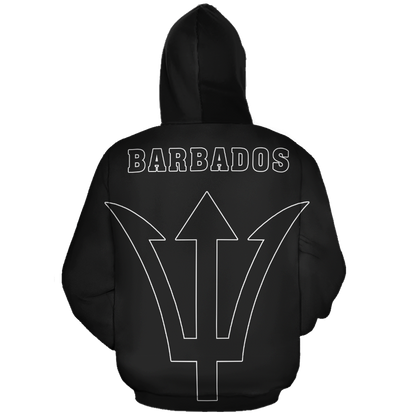 Barbados In Me All Over Hoodie black PL070 - Amaze Style™-Apparel