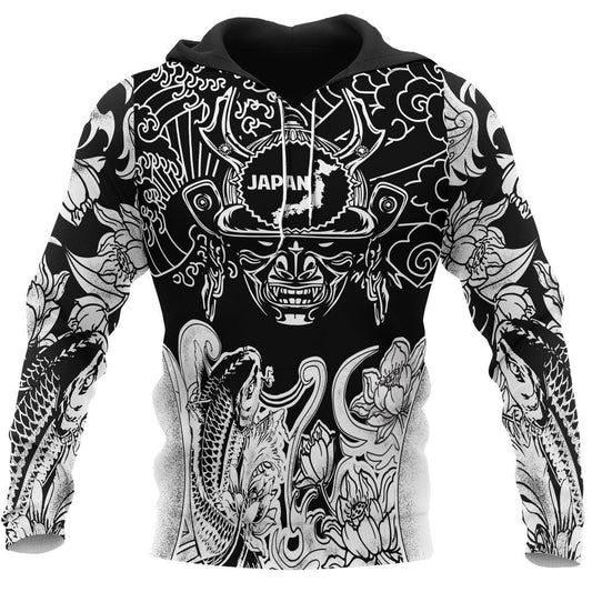 Japan Hoodie - Fighting Samurai PL076 - Amaze Style™-Apparel