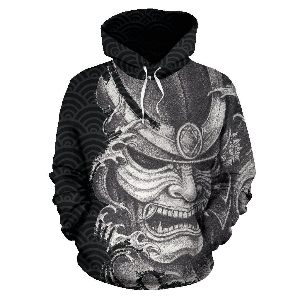 Samurai Mask Of Demon Hoodie PL077 - Amaze Style™-Apparel