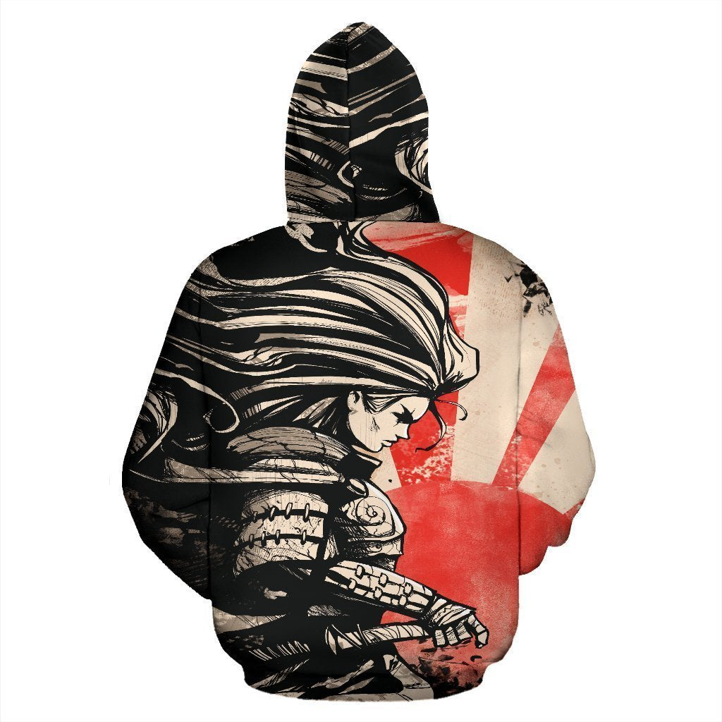 Samurai Girl - Girl Power Hoodie PL080 - Amaze Style™-Apparel