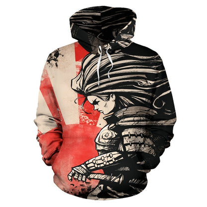 Samurai Girl - Girl Power Hoodie PL080 - Amaze Style™-Apparel