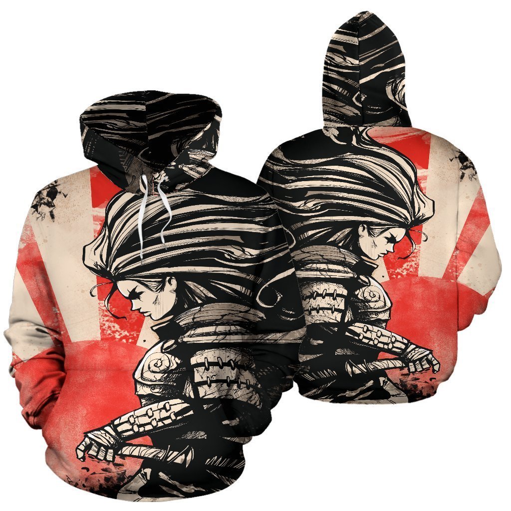 Samurai Girl - Girl Power Hoodie PL080 - Amaze Style™-Apparel