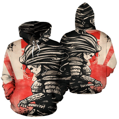Samurai Girl - Girl Power Hoodie PL080 - Amaze Style™-Apparel