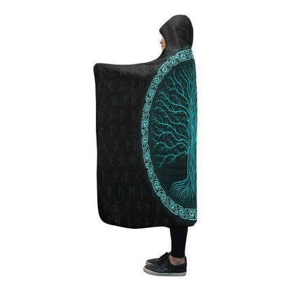 Viking Hooded Blanket - Viking Tree of Life PL089 - Amaze Style™-HOODED BLANKETS (P)