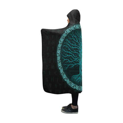 Viking Hooded Blanket - Viking Tree of Life PL089 - Amaze Style™-HOODED BLANKETS (P)
