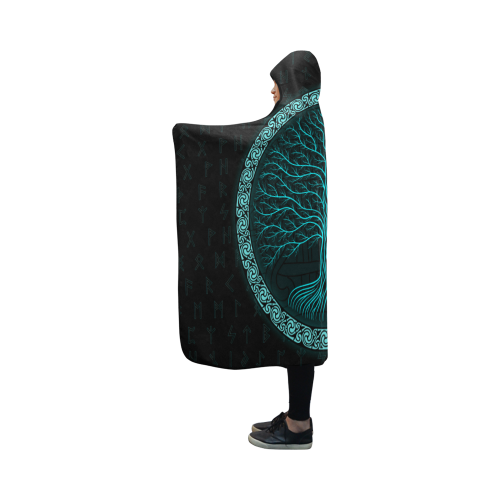 Viking Hooded Blanket - Viking Tree of Life PL089 - Amaze Style™-HOODED BLANKETS (P)