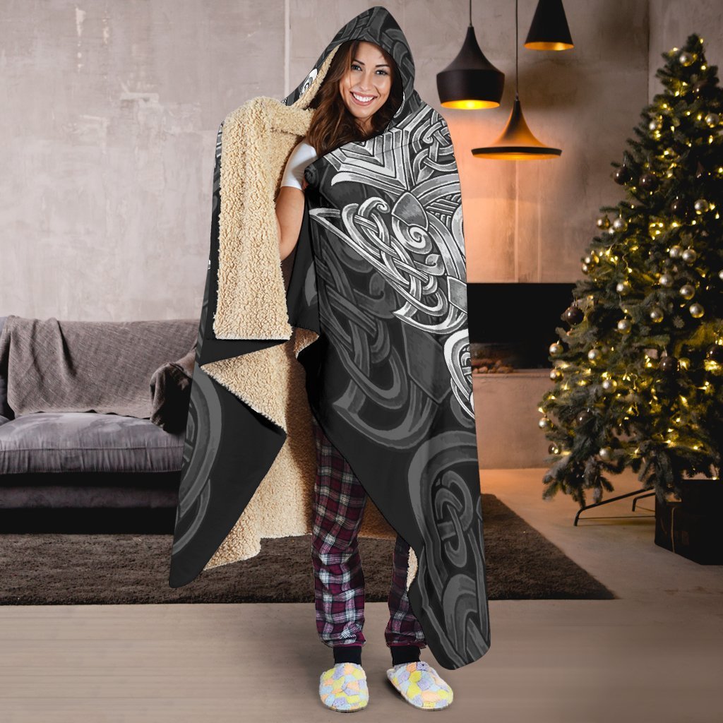 Viking Hooded Blanket - Mjolnir Odin PL100 - Amaze Style™-HOODED BLANKETS (P)