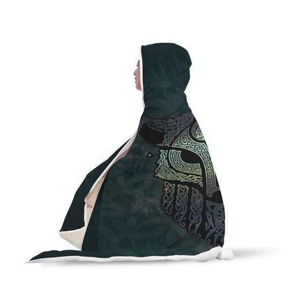 Viking Hooded Blanket - Viking Wolf Hooded Blanket PL109 - Amaze Style™-HOODED BLANKETS (P)