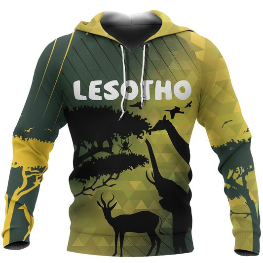 3D All Over Printed Lesotho Animal Hoodie PL118 - Amaze Style™-Apparel