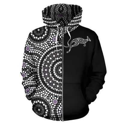 3D All Over Printed Australia Hoodie The Half Aboriginal PL128 - Amaze Style™-Apparel