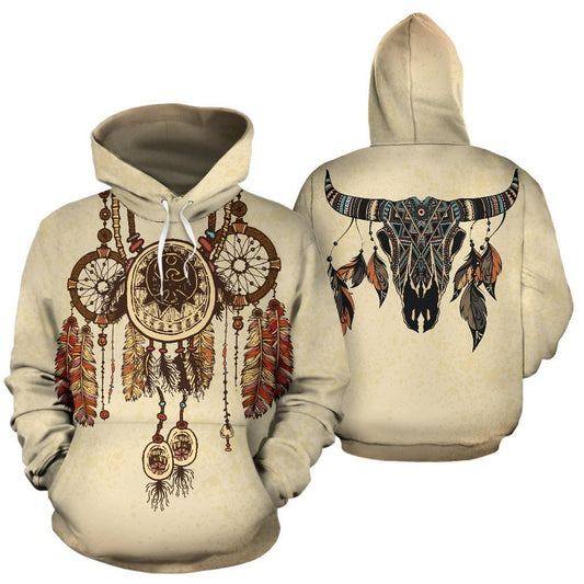 Native American Shield All Over Hoodie PL131 - Amaze Style™-Apparel