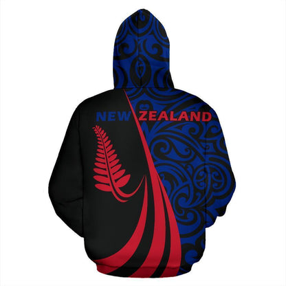 New Zealand Maori Silver Fern Zip - Up Hoodie Flag PL145 - Amaze Style™-Apparel