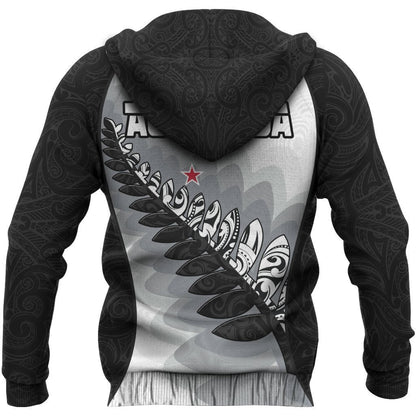 Aotearoa Maori Silver Fern Pullover Hoodie PL152 - Amaze Style™-Apparel