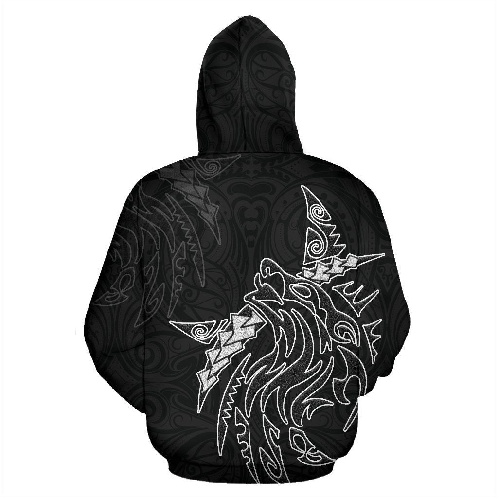New Zealand Maori Tattoo Wolf Hoodie PL163 - Amaze Style™-Apparel