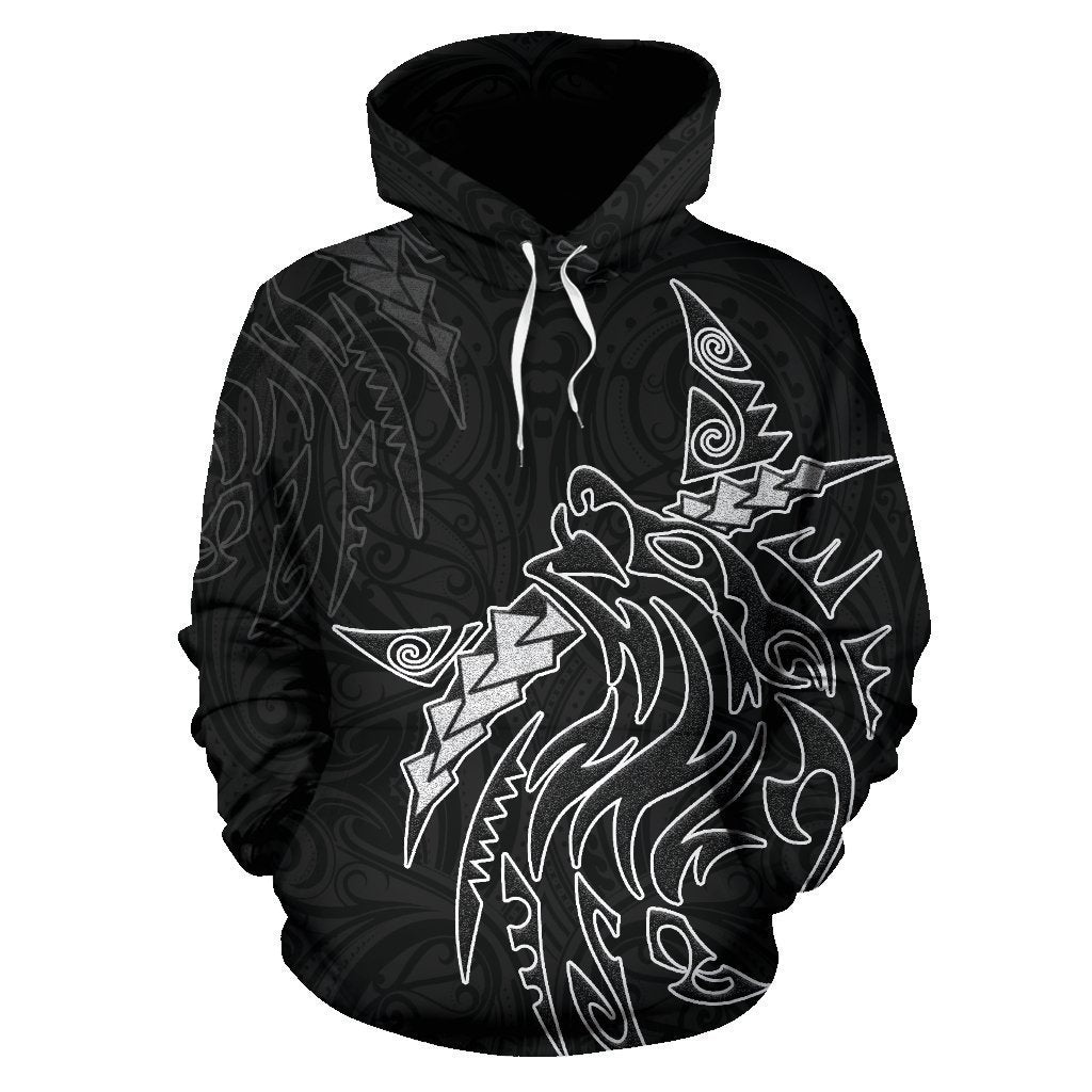 New Zealand Maori Tattoo Wolf Hoodie PL163 - Amaze Style™-Apparel