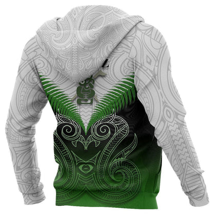 Maori Manaia Hoodie Green Rugby PL165BB - Amaze Style™-Apparel