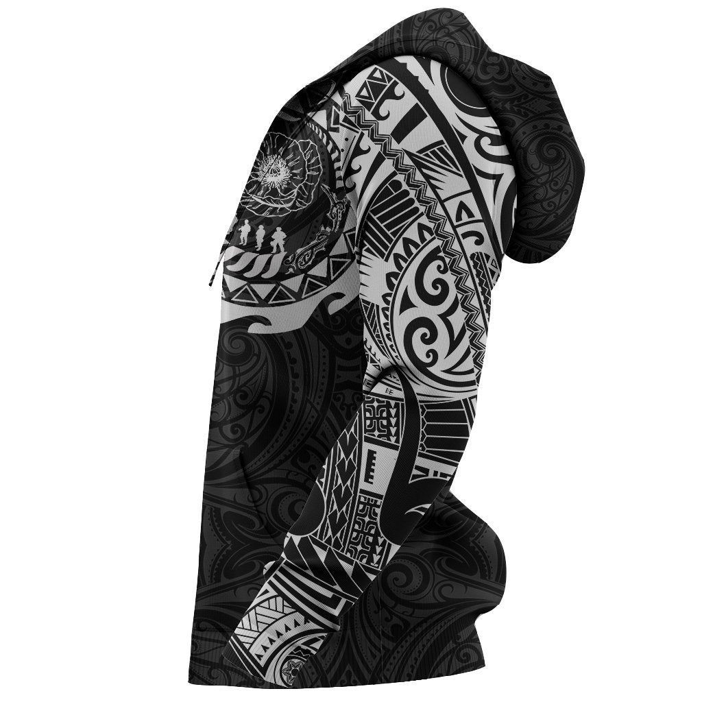 Lest We Forget Maori Tattoo New Zealand Pullover Hoodie PL170 - Amaze Style™-Apparel