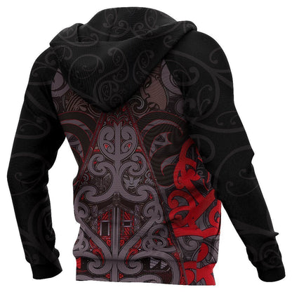 New Zealand Maori Rugby Zip Hoodie PL176 - Amaze Style™-Apparel