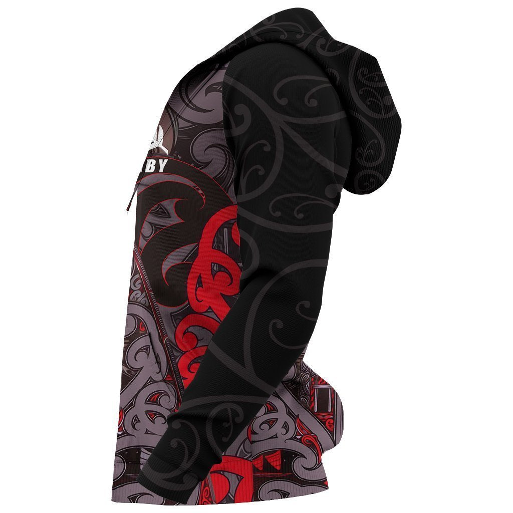 New Zealand Maori Rugby Zip Hoodie PL176 - Amaze Style™-Apparel